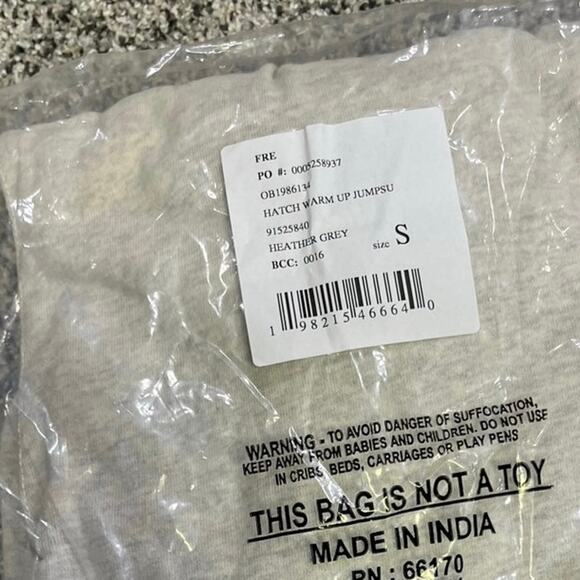 Free People x Hatch Warm Up Jumpsuit, Maternity Size S, Hooded Heather Gray - Picture 4 of 5